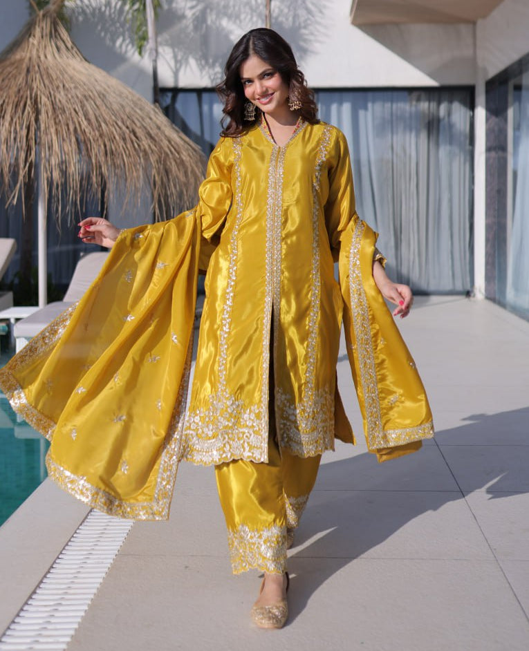 Majestic Yellow Festive Couture – Designed for Royal Occasions