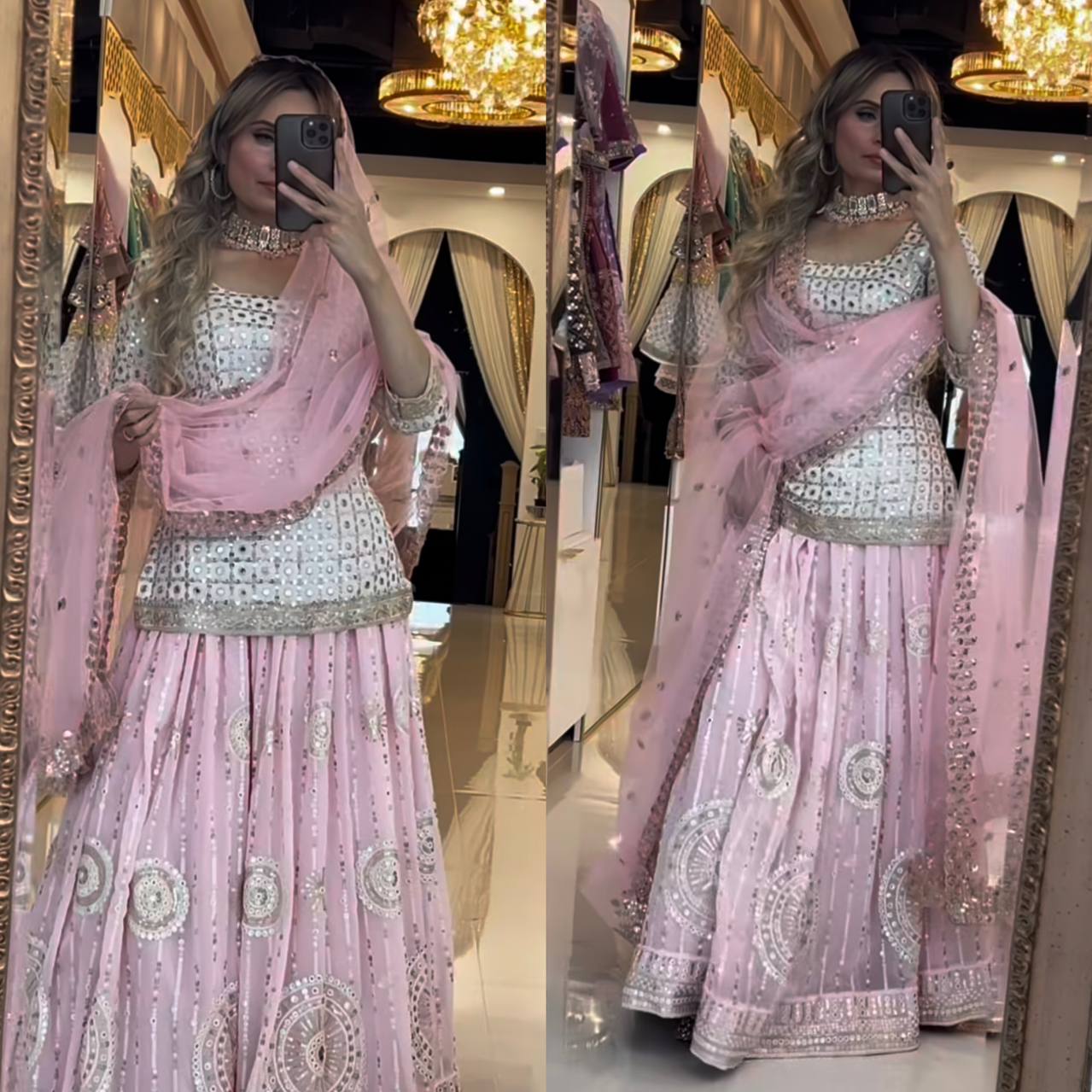 New Designer Faux Georgette Lehenga Choli with Butterfly Net Dupatta