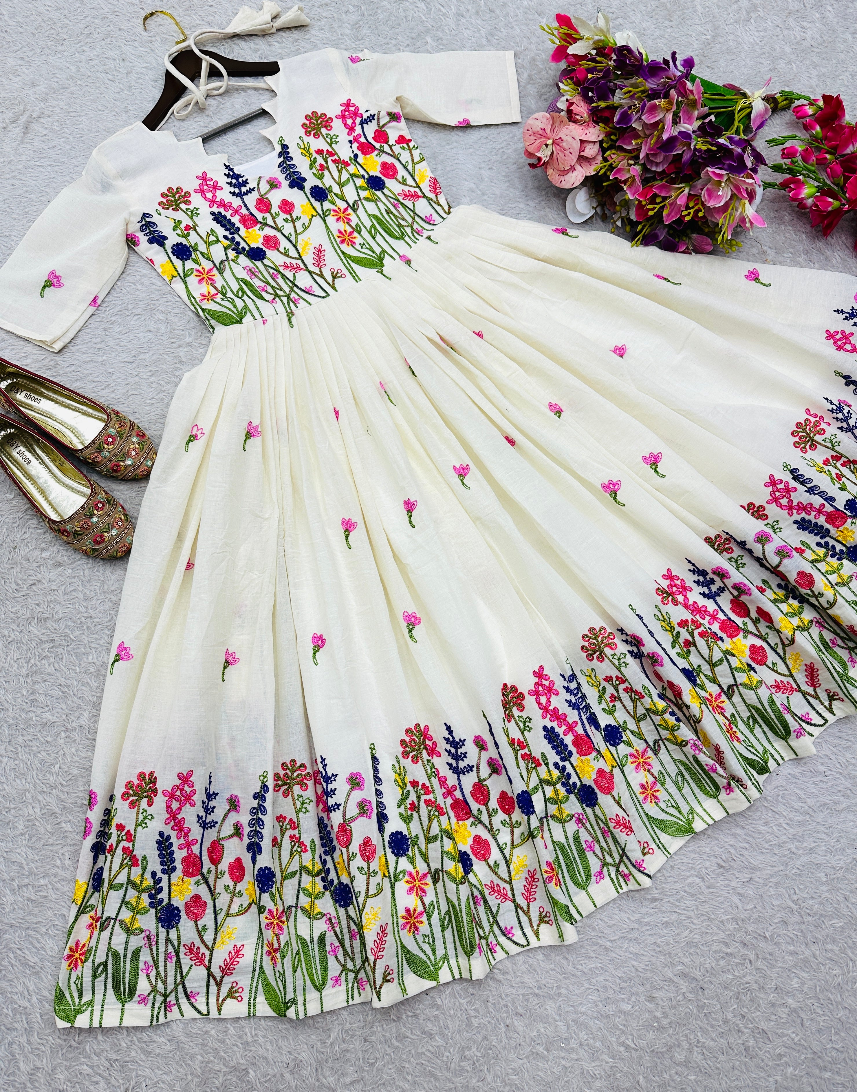 New White Color Designer Party Wear Gown