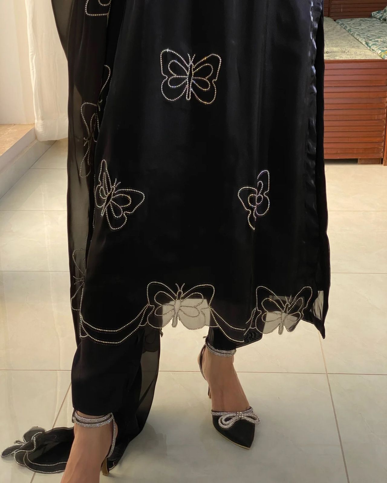 New Designer Party Wear Top and Pant Set with Fancy Dupatta and Embroidery Work