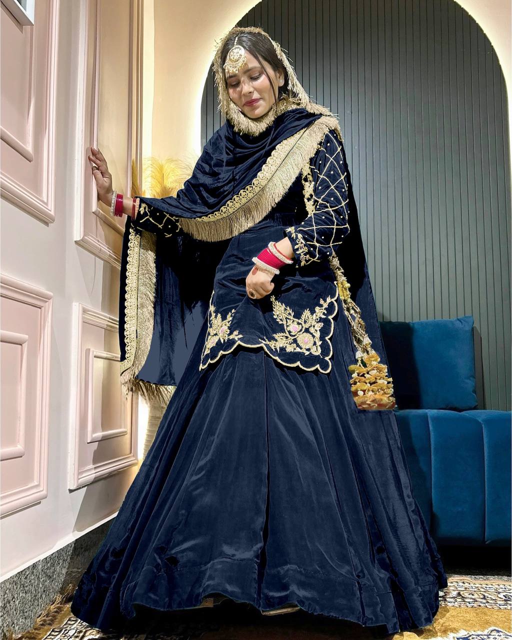 New Arrival Premium Natural Crepe Silk Lehenga Set