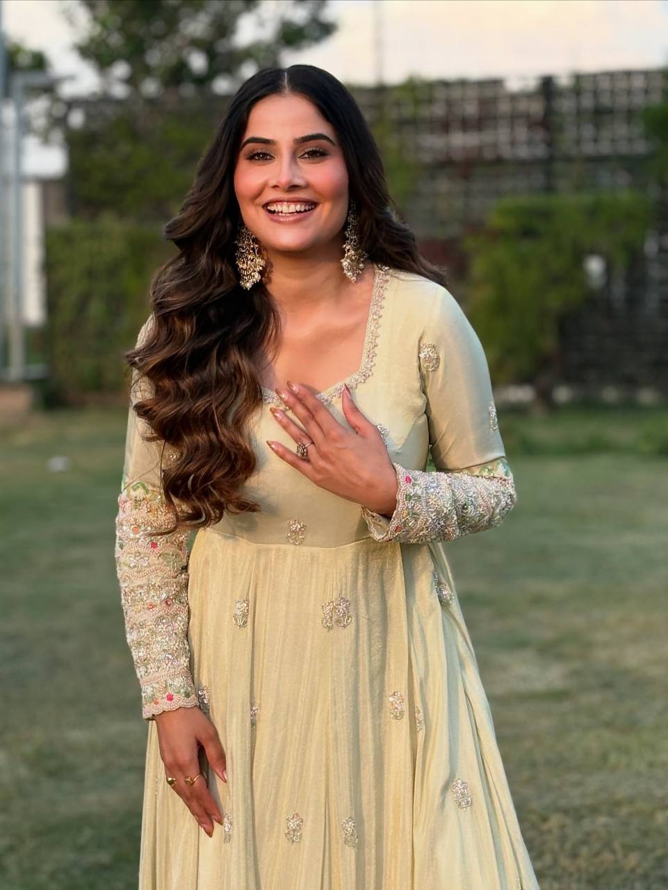 New Designer Heavy Georgette Embroidered Anarkali Set