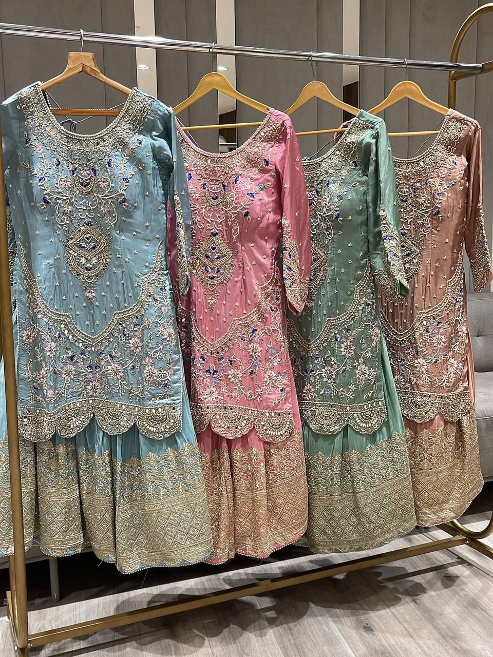 Elegant Partywear Sharara Set with Dupatta | Ready to Wear