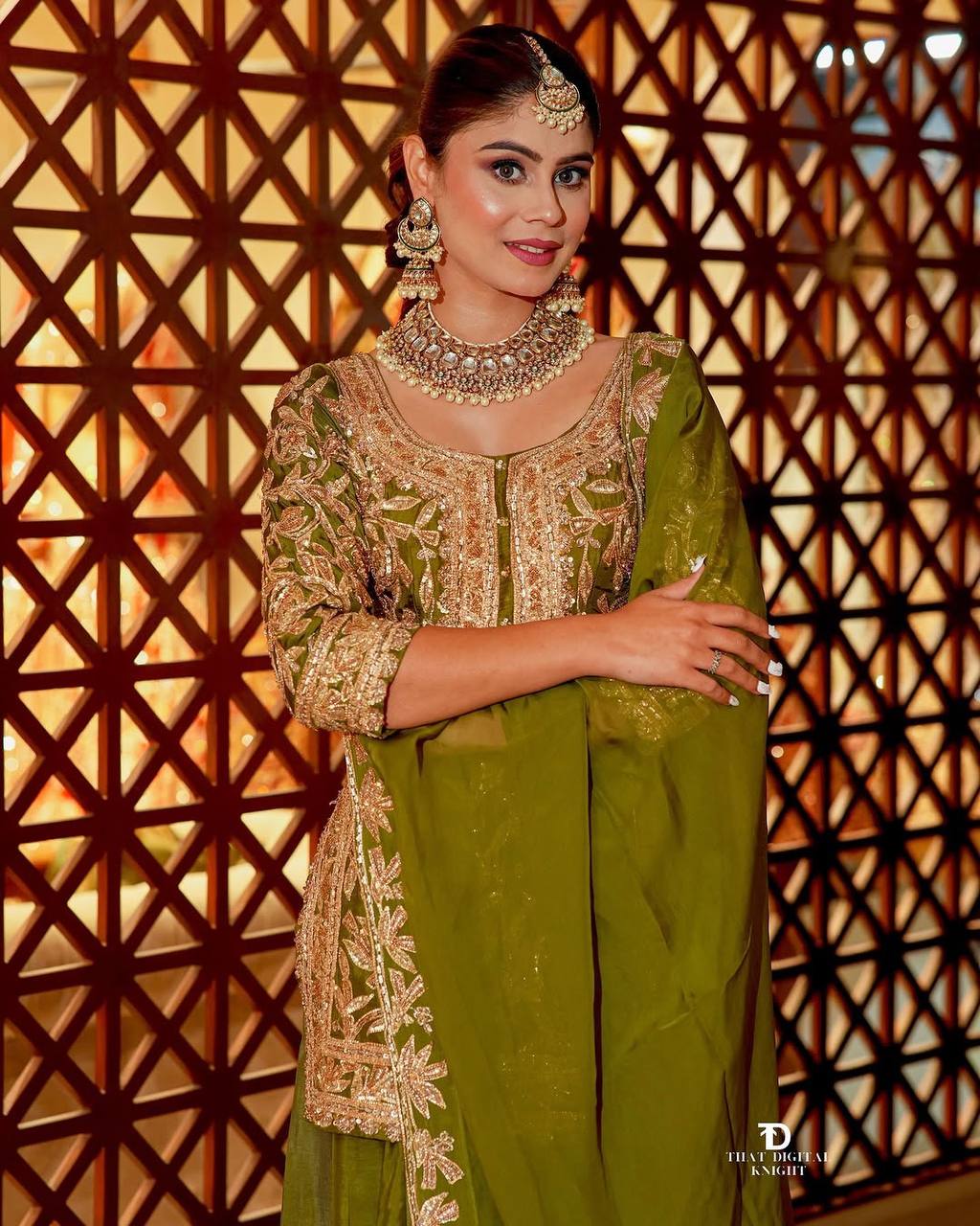 New Designer Party Wear Top & Palazzo Set with Fancy Dupatta & Embroidery Work