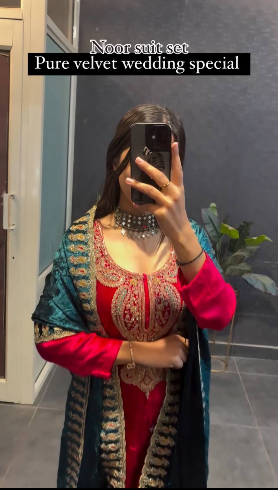 Designer Heavy Velvet Embroidered Suit Set for Women | Festive & Wedding Collection