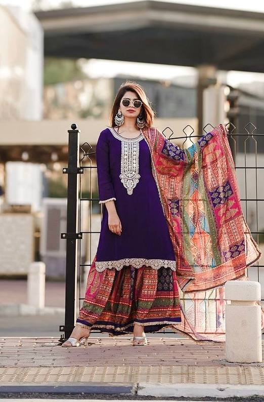 Launching New – Designer Party Wear in Pure Chinon Silk