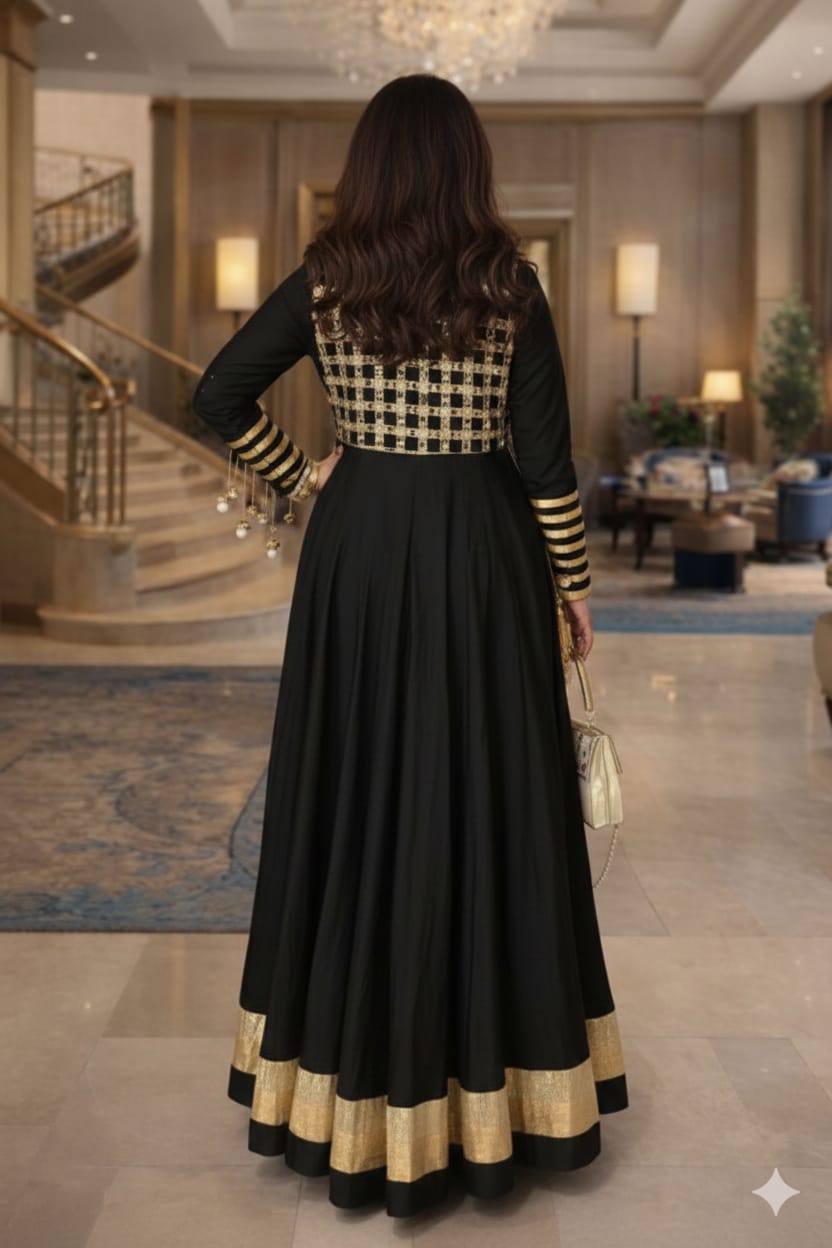 Handwork Anarkali Set with Mirror Work Jacket