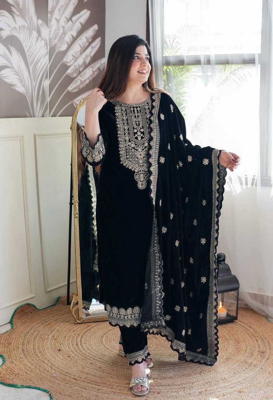 Winter Special Velvet Ethnic Set