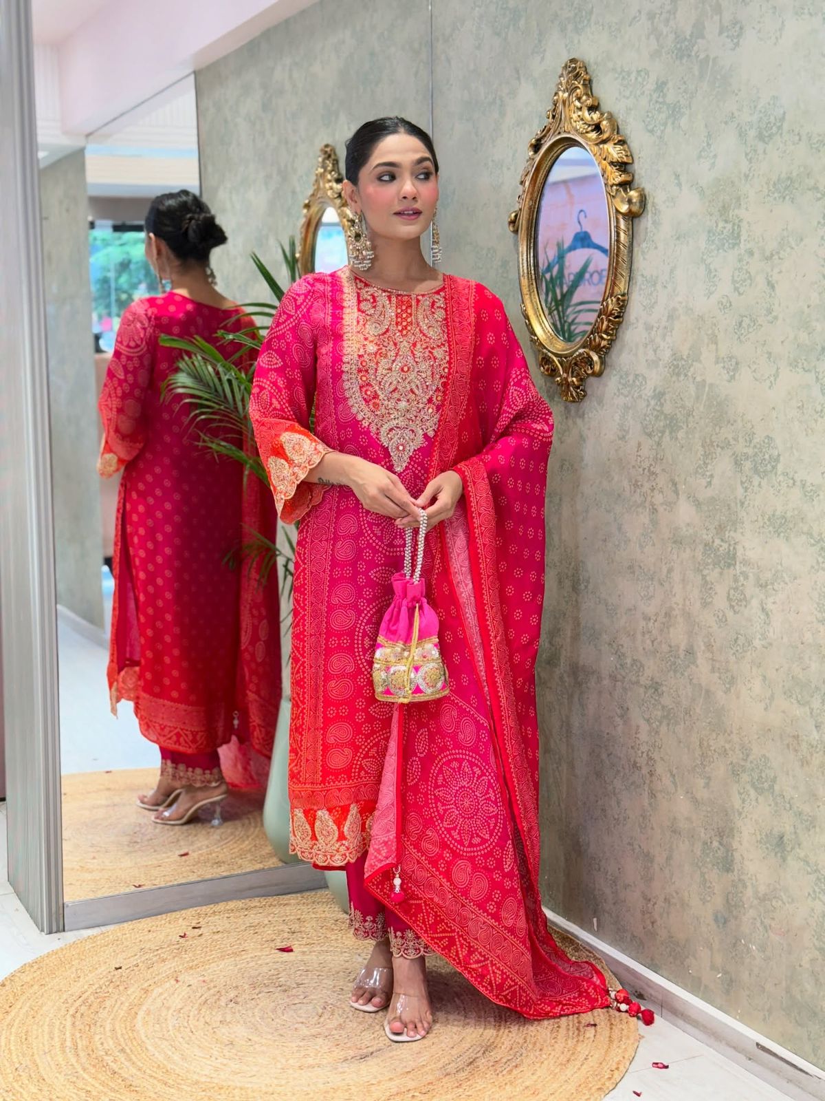 Premium Ready-to-Wear Crepe Set With Heavy Embroidery