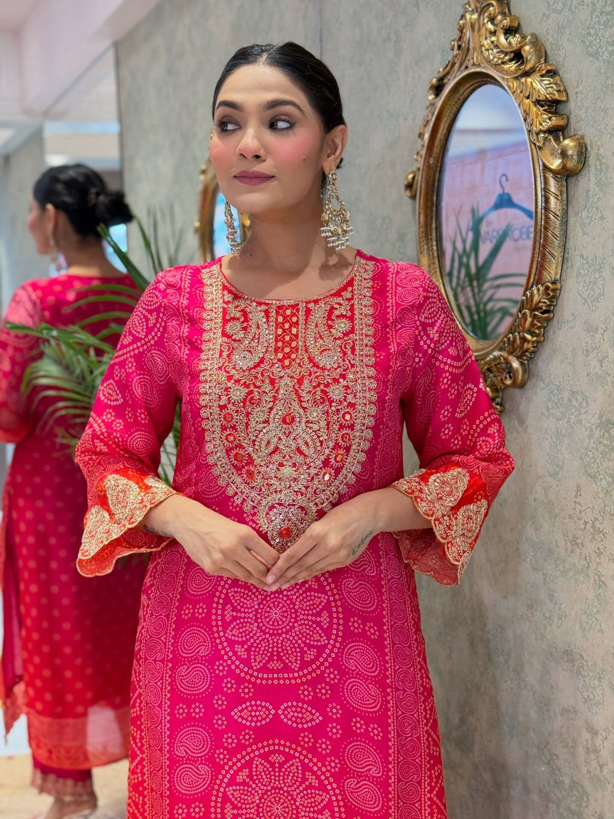 Premium Ready-to-Wear Crepe Set With Heavy Embroidery