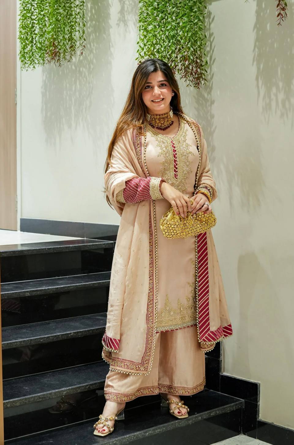 New Designer Partywear Heavy Chinon Silk with Heavy Embroidery Work Kurta With Pant And Dupatta