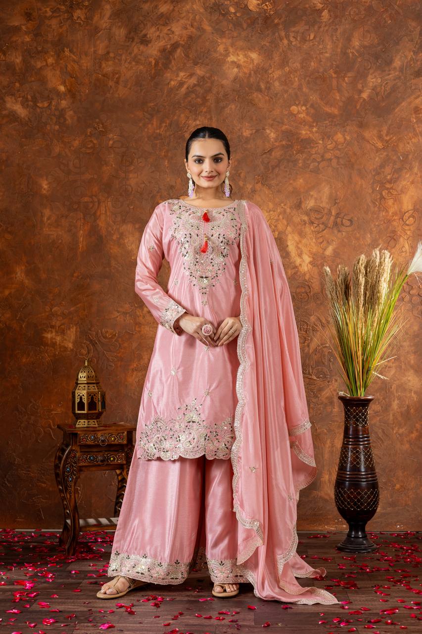 Launching New – Royal Designer Party Wear in Pure Chinon Silk