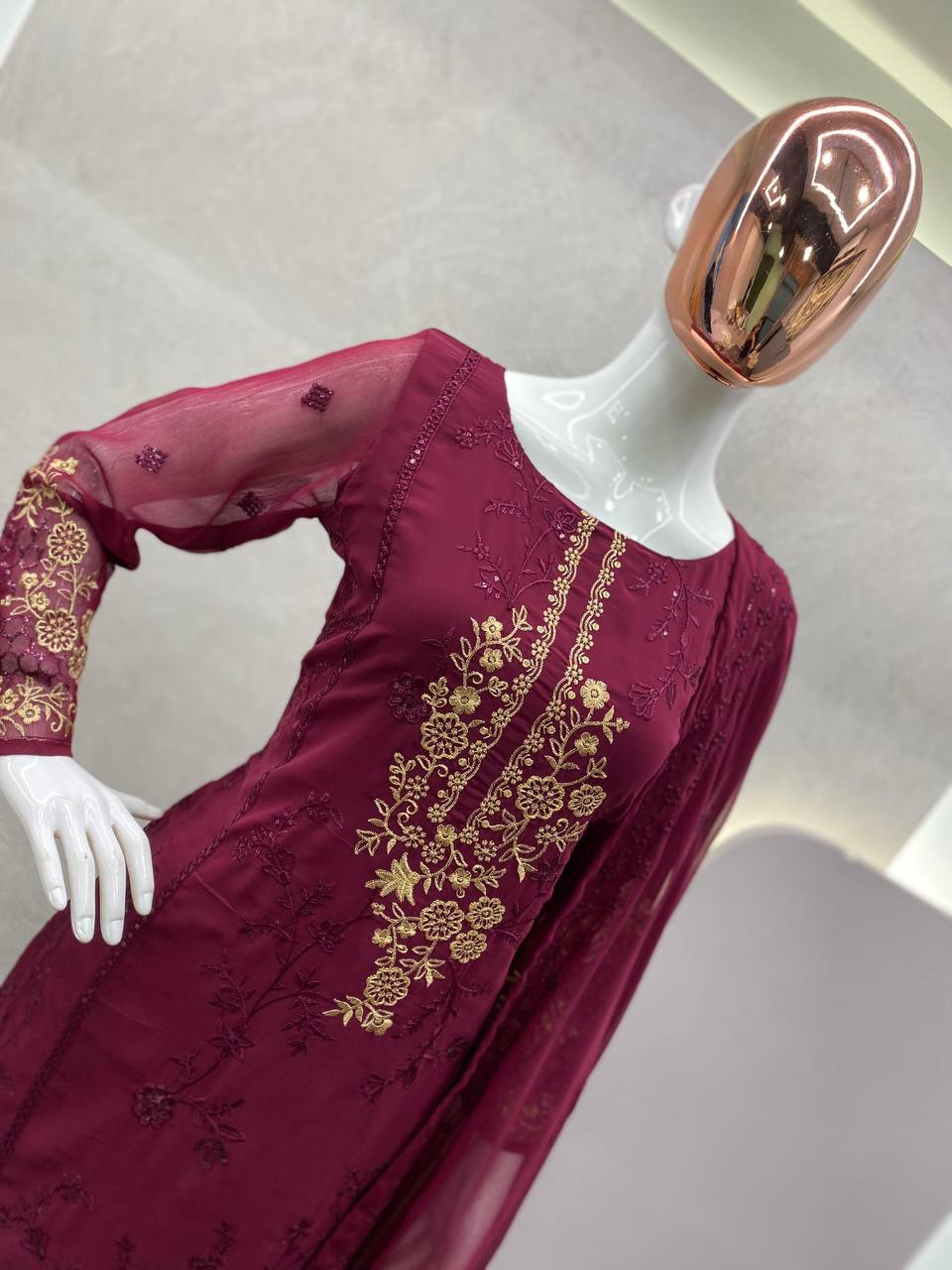 Designer Trending Embroidery Work Suit With pant Set