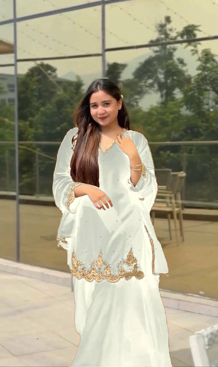 Premium Designer Kurta With Sharara Set