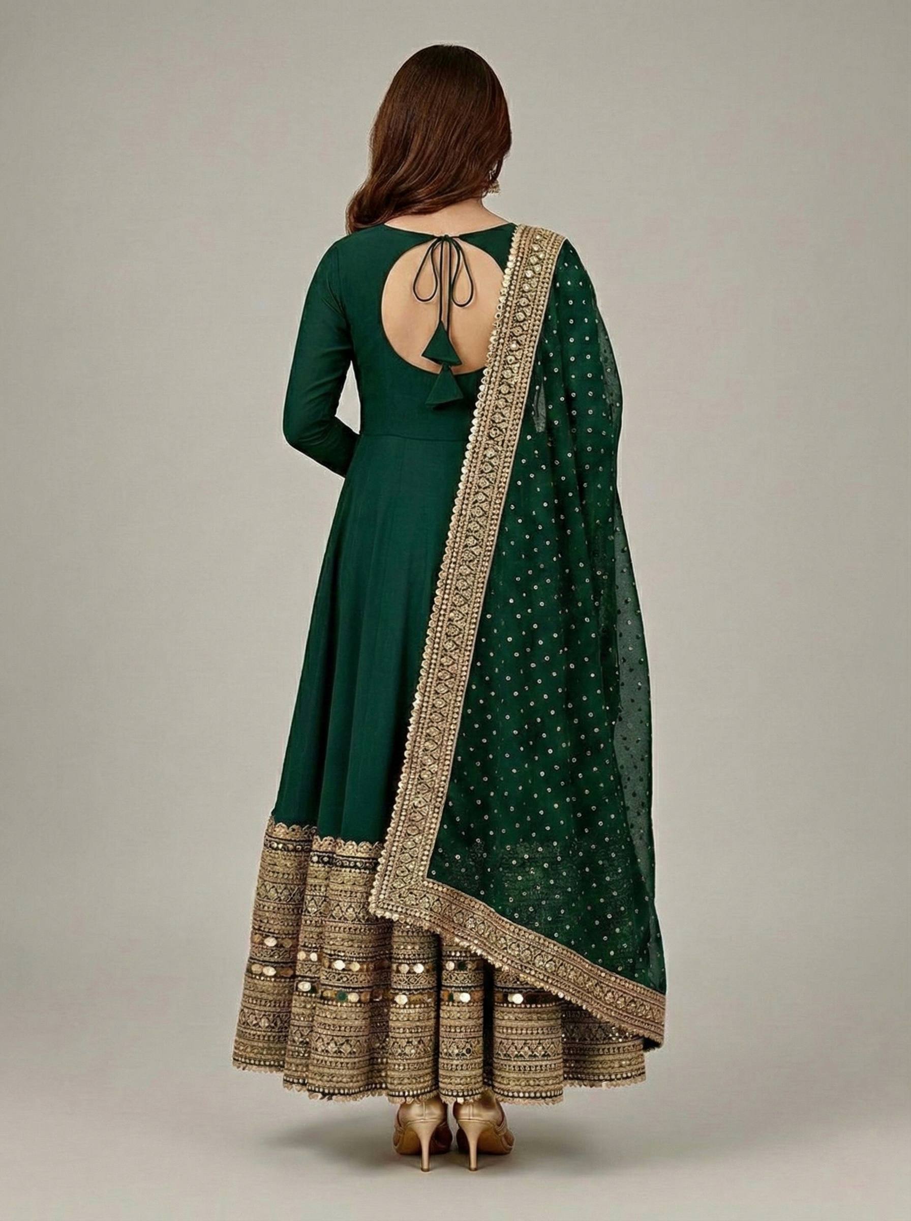 Premium Green Anarkali Suit Set